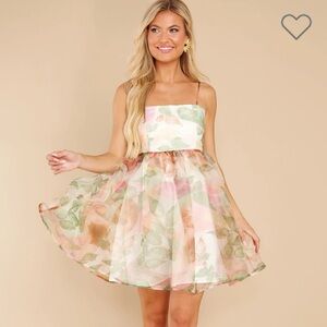 Aura Luckiest Charm Floral Dress, Size XS